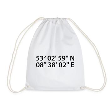 Coordonnées de Delmenhorst - Sac de sport léger - blanc - Devant