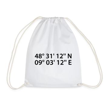 Tübingen Coordinates - Drawstring Bag - white - Front