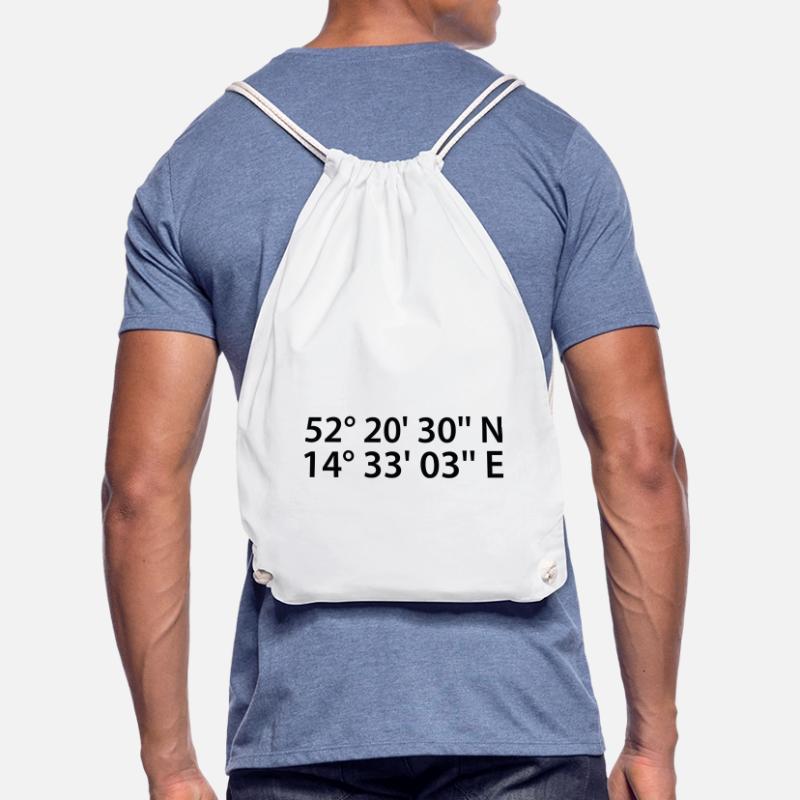 Frankfurt (Oder) coordinates Drawstring Bag