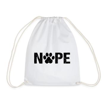 Nope Dog Patte de chien - Sac de sport léger - blanc - Devant