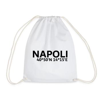 Napoli Koordinaten - Turnbeutel - Weiß - Vorne