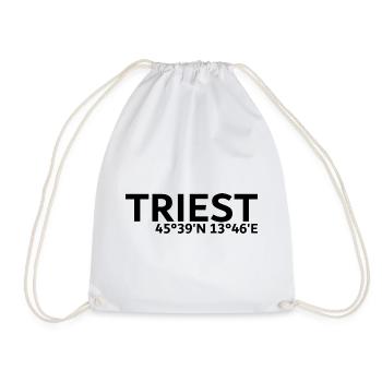 Triest Koordinaten - Turnbeutel - Weiß - Vorne