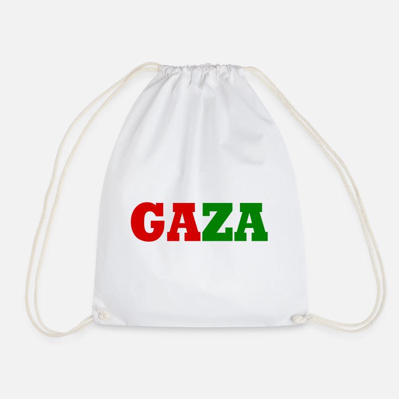 Free Gaza - Drawstring Bag - white