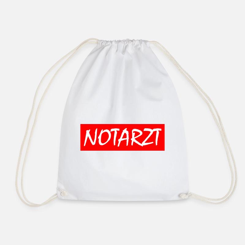 Notarzt - Turnbeutel - Weiß