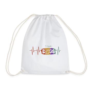 Équipe Chiens Heartbeat Pulse Icon Chien Chiens Icône - Sac de sport léger - blanc - Devant