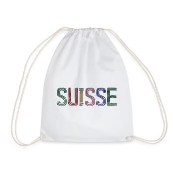 SCHWEIZ. HUMOR. LAND. FLAGGE. GENF. LAUSANNE - Turnbeutel - Weiß - Vorne