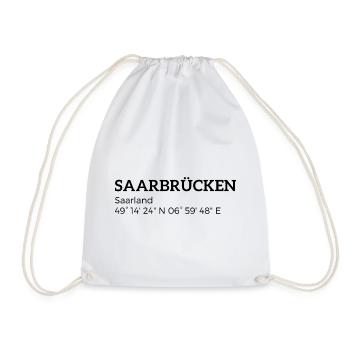 Sarrebruck les coordonnées de la Sarre - Sac de sport léger - blanc - Devant