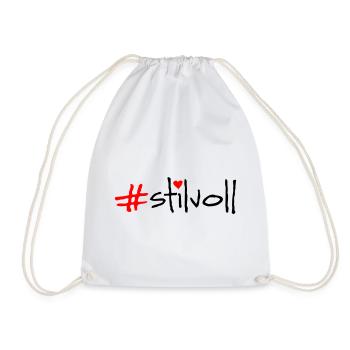 stylish - Drawstring Bag - white - Front