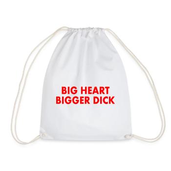 big heart bigger dick - Turnbeutel - Weiß - Vorne