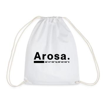 Arosa coordinates Graubünden Aroser Aroserin - Drawstring Bag - white - Front