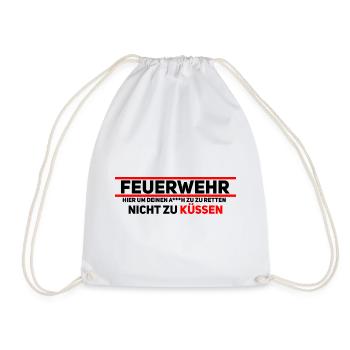 Feuerwehr – Zum Retten, nicht zum Kuscheln - Turnbeutel - Weiß - Vorne