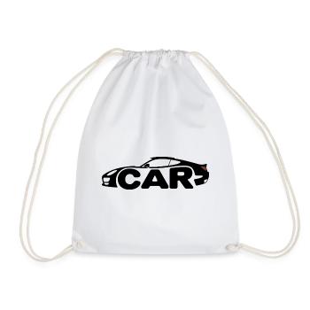 Voiture de sport - Logo de voiture cool - Sac de sport léger - blanc - Devant