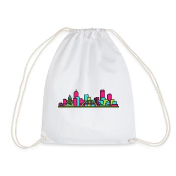 Art moderne en ligne du Musée de la Skyline de la ville de Winnipeg - Sac de sport léger - blanc - Devant