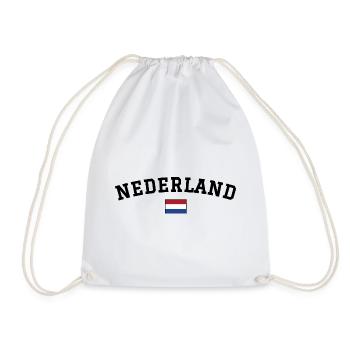 Drapeau des Pays-Bas Noir - Sac de sport léger - blanc - Devant