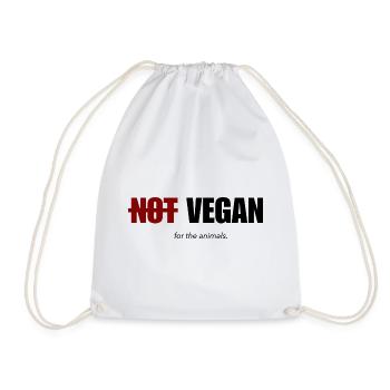 Pas végane pour les animaux - Sac de sport léger - blanc - Devant