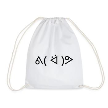 Émoticône Danse ᕕ( ᐛ )ᕗ Joyeuse - Sac de sport léger - blanc - Devant