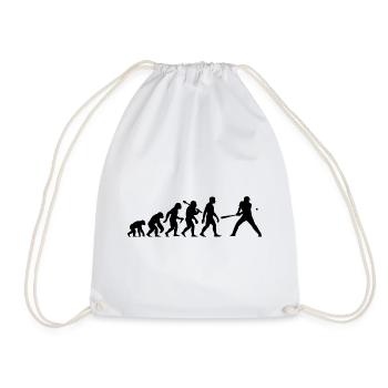 Baseball Evolution Schlagmann Baseballspieler - Turnbeutel - Weiß - Vorne