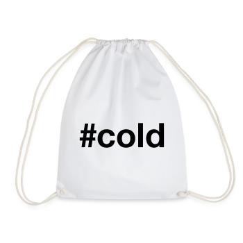 COLD hashtag kalt - Turnbeutel - Weiß - Vorne