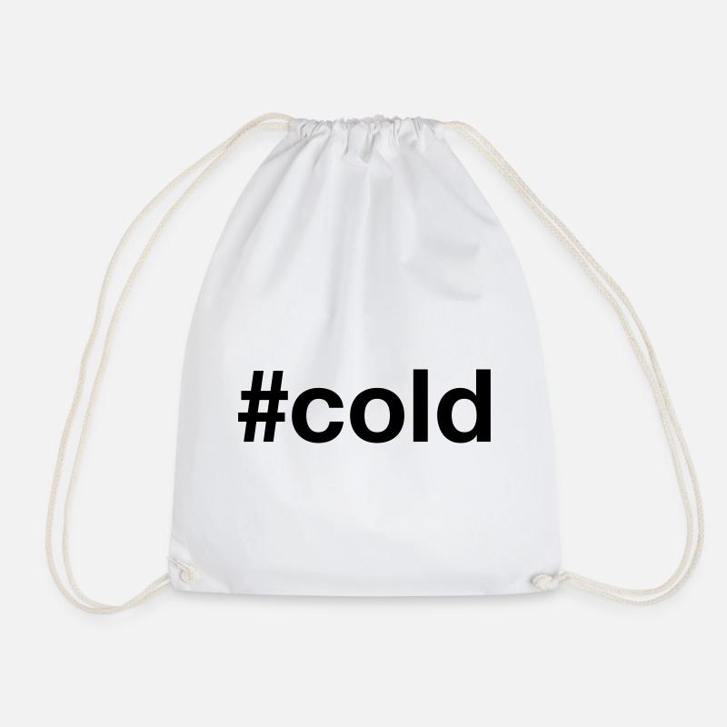COLD hashtag kalt - Turnbeutel - Weiß