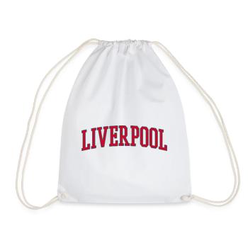 Liverpool Varsity Lettering Design - Drawstring Bag - white - Front