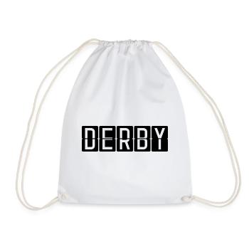 Derby Airport Sign - Drawstring Bag - white - Front