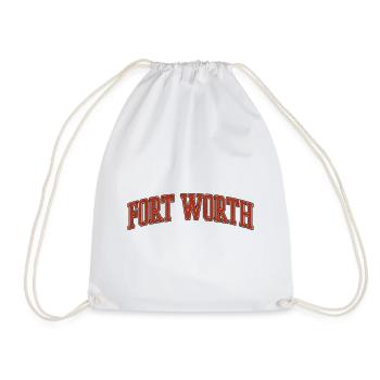 Fort Worth University Arch - Drawstring Bag - white - Front