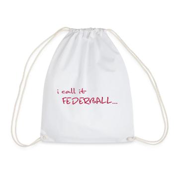 Badminton player badminton crossminton - Drawstring Bag - white - Front