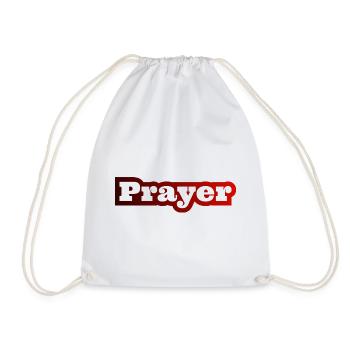 Christliche Sprüche Gebet Prayer Jesus Bibel - Turnbeutel - Weiß - Vorne