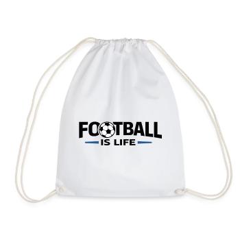Football is life - Drawstring Bag - white - Front