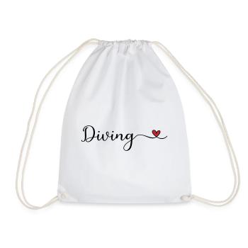 Dive - Drawstring Bag - white - Front