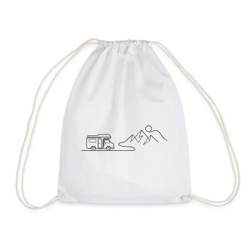 Camper Mountains Mountains Tour - Drawstring Bag - white - Front