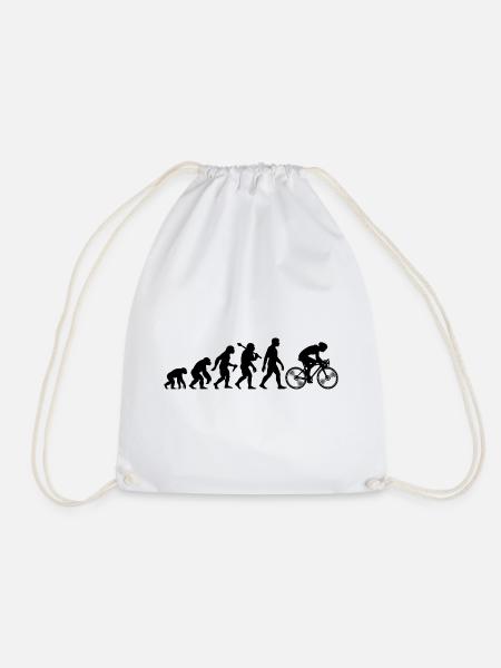 Radfahrer Evolution Radfahren Radsport - Turnbeutel - Weiß
