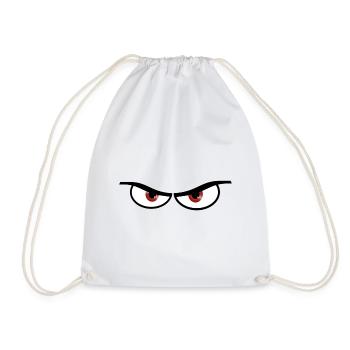 Böse Augen - Geschenk Idee - Turnbeutel - Weiß - Vorne