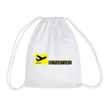 Airplane taking off - Drawstring Bag - white - Front