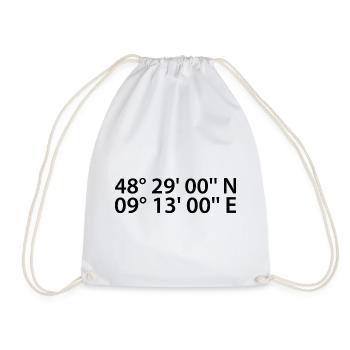 Reutlingen coordinates - Drawstring Bag - white - Front