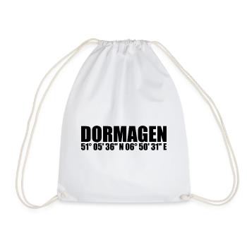Dormagen Koordinaten - Turnbeutel - Weiß - Vorne
