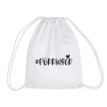 Porridge Porridge Oatmeal Porridge Porridge Gift - Drawstring Bag - white - Front