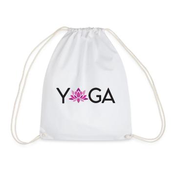 Idée cadeau de yoga - Sac de sport léger - blanc - Devant