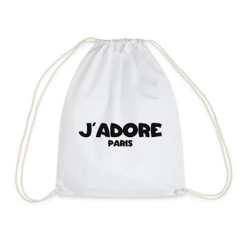 J’Adore Paris - J’aime Paris - France - Frankreich - Sac de sport léger - blanc - Devant