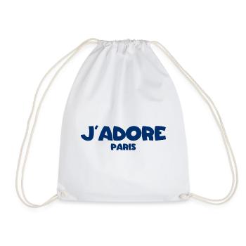 J’Adore Paris - J’aime Paris - France - Frankreich - Sac de sport léger - blanc - Devant