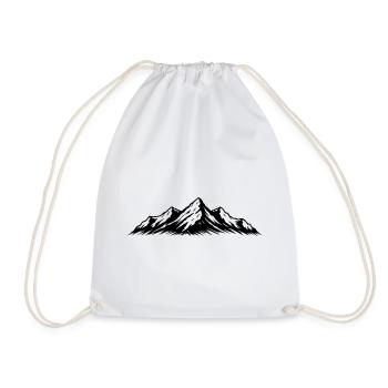 Berge Symbol Alpen - Turnbeutel - Weiß - Vorne