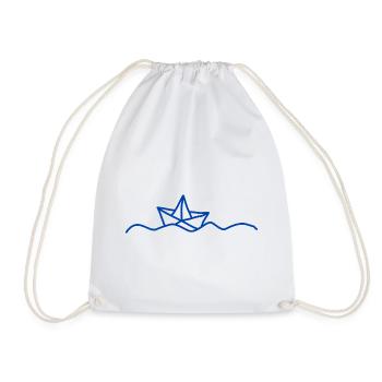 Capitaine de bateau en papier - Sac de sport léger - blanc - Devant