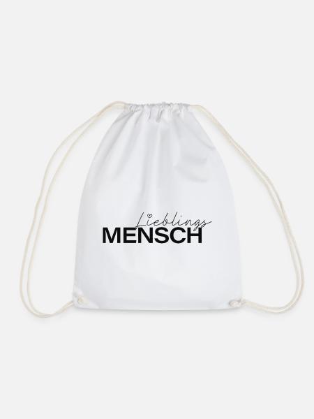 Lieblingsmensch Typografie - Turnbeutel - Weiß