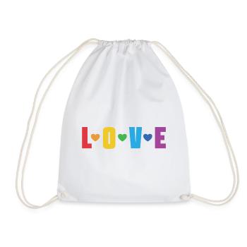 LGBT-Pride-Monat – Liebe ist Liebe - Turnbeutel - Weiß - Vorne