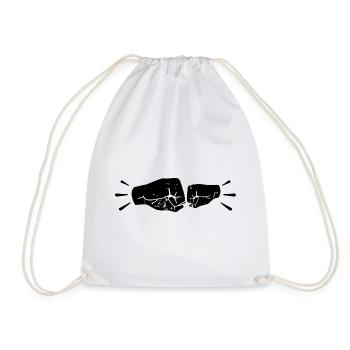 father - Drawstring Bag - white - Front