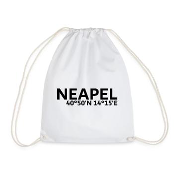 Naples coordinates - Drawstring Bag - white - Front