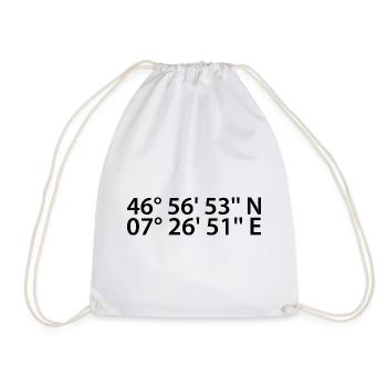 Coordonnées de Berne - Sac de sport léger - blanc - Devant