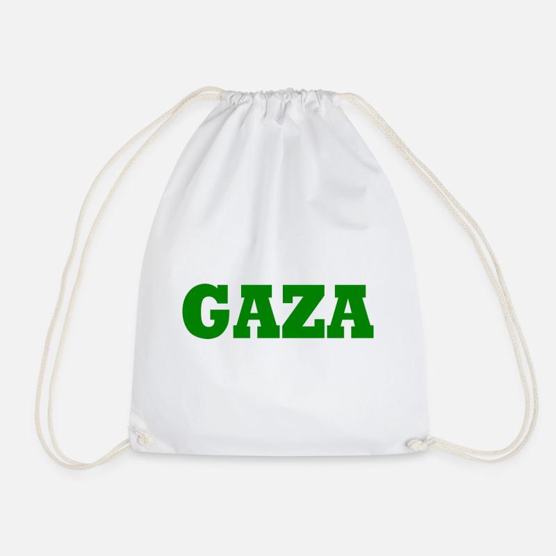 Gaza - Drawstring Bag - white