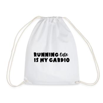 Running late - Drawstring Bag - white - Front