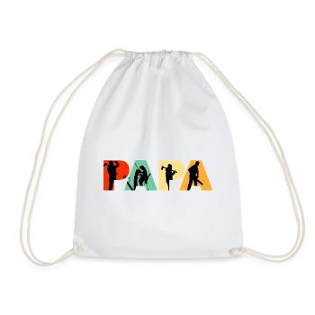 Papa Bûcheron, bûcheron, grimpeur d’arbres, arboriste, papa, - Sac de sport léger - blanc - Devant